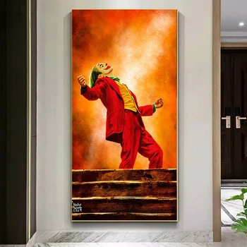 Joker Wall Art Plátno Maľovaní Plagátov Vytlačí HD Comics Film 2019 Joker Joaquin Phoenix Obrázok pre Obývacia Izba Domova