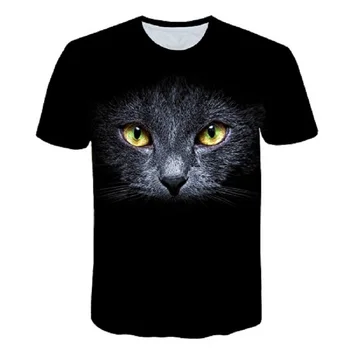 2018 NOVÉ vtipné mačky, t-shirt načechraný prítulná mačka tváre úžasné tričko ženy muži 3d letné tee tričko camisas mujer Ázijské veľkosť m-5xl