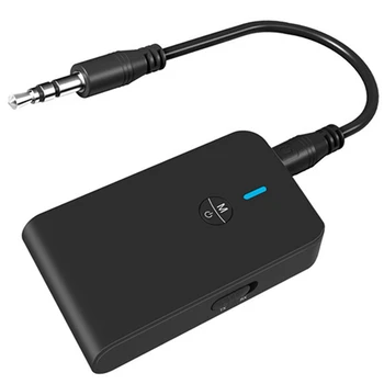 AptX Nízku Latenciu 5.0 Bluetooth Vysielač, Prijímač 2 V 1 o Adaptér Bezdrôtovej siete pre Automobilovú TV PC Reproduktor, konektor pre Slúchadlá 3,5 MM Aux Jack