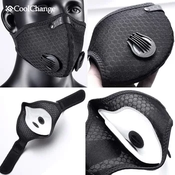 CoolChange Cyklistické Masku na Tvár Anit-fog PM2.5 uhlím a S Filtrom Proti Znečisteniu Šport Bicykle MTB Bike Maska proti Prachu