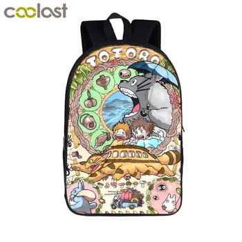 Roztomilý Totoro Mačka Tlače Batoh Deti Schoolbags Pre teenager Daypacks Taška Deti Batohy Chlapci Dievčatá Školské Tašky