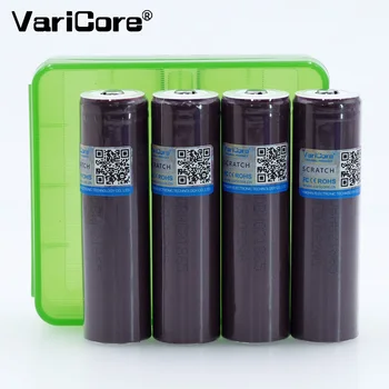 4PCS VariCore pre HG2 18650 3000mAh elektronická cigareta nabíjateľná batéria vysoká-výtok, 30A vysoko aktuálny Tip klobúk+Box