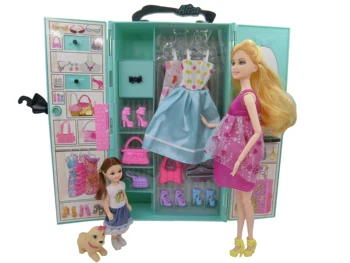 Móda 73 Položky/Set=domček pre bábiky s Nábytkom Šatník +16 Oblečenie +10 Obuv +10 Vešiak +10 Tašky +26 Doplnky Pre Barbie DIY Hra