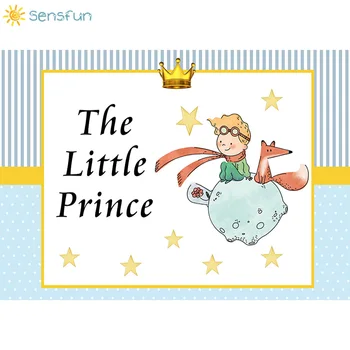 Sensfun Náš Malý Princ Tému Pozadia Novonarodeného Chlapca Narodeninovej Party Fotografické Pozadie Baby Sprcha Vinyl Banner 7x5FT