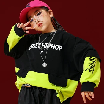 2020 Jazz Tanečné Kostýmy Deti Hiphop Rave Oblečenie Dieťa Street Dance Praxi Nosenie Šitie Fáze Výkonu Oblečenie