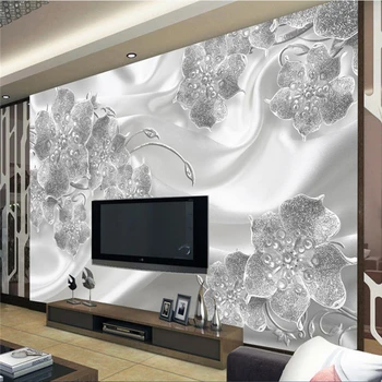 Beibehang Vlastné Foto Tapety 3D nástenná maľba na Stenu-Nálepky Moderné Jednoduché Šperky Kvet Hodvábnej nástenná maľba, TV joj, abstraktných de parede
