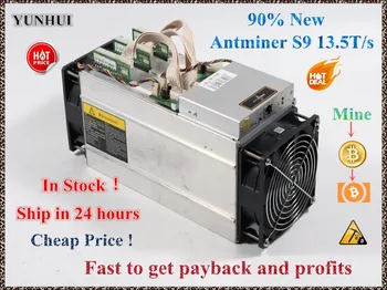 Používa AntMiner S9 13.5 T Bitcoin Baník Asic Baník 16nm Btc BCH Baník Bitcoin Ťažba Stroj Lepšie Ako Whatsminer M3