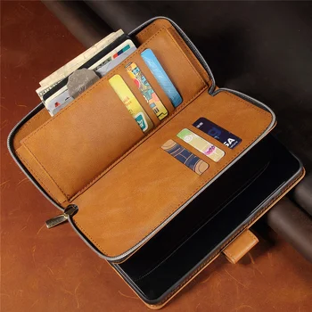 Kožené Flip Peňaženka Na Zips Puzdro Pre Samsung Galaxy S20 Ultra E S10 S9 S8 Plus Poznámka: 20 10 Lite Karty Držiteľ Kryt Telefónu Coque Taška