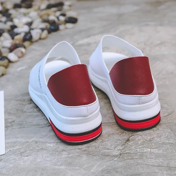 2020 Nové Módne Ženy Letné Sandále Na Platforme Sandál Topánky Žena Típat Prst Kožené Pláži Byt Bežné Sandalias Mujer Plus Veľkosť