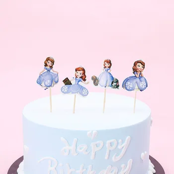 Tortu Vňaťou Princezná Téma Strana Navrhne Cupcake Vňaťou Narodeninovej Party Dekorácie Dieťa Dieťa Sprcha Sofia Princezná Cake Mulčovače