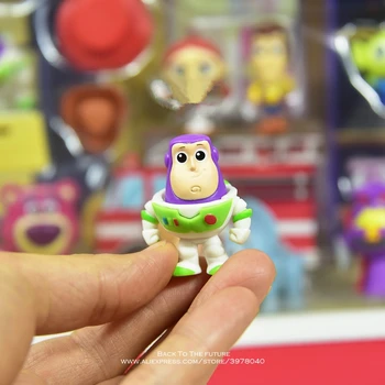 Disney Toy Story Woody Buzz Lightyear 3-4cm Akcie Obrázok držanie tela Anime Dekorácie Zber Figúrka Toy model pre deti