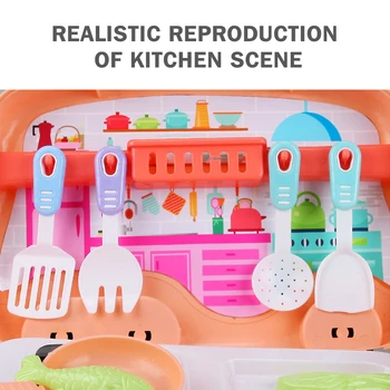 3WBOX Dievčatá, Hračky pre Deti, Kuchyňa Hračky S posuvnými kufor Simulácia Vzdelávacie Hračky Mini Potraviny Predstierať, že Hrať Rezanie Hranie Rolí