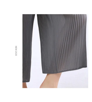 Miyake skladaný Širokú nohu, nohavice dámske letné 2020 bežné nohavice základné voľné rovné nohavice jeseň kórejský nohavice