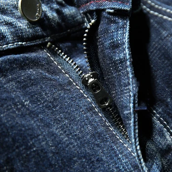 Strečové Džínsy Mužov, Tmavo Modrá Slim Fit Jar a na Jeseň Voľný čas Džínsové Nohavice Muž Vysokej Kvality Slávnej Značky Jeans pánske Nohavice