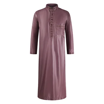 Muži Tradičné Moslimské Jubba Thobes Arabčina Islamské Oblečenie Móda Výšivky Kaftan Saudská Arábia Dubaj Abaya Dlhé Šaty Šaty