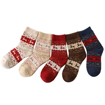 Ženy, Mužov Ponožky Lady Vianočný Darček Ponožky Zimné Roztomilý Vlna 3D Dámy Blázon Ponožka Žena Tepelnej Zahustiť Teplé Ponožky Animal