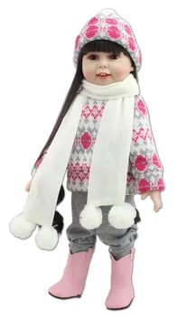 Nový dizajn najpopulárnejšie zimné bábika 18inches módne hrať bábika vzdelávania hračky pre dievčatá Darček k narodeninám alebo Vianočné darčeky