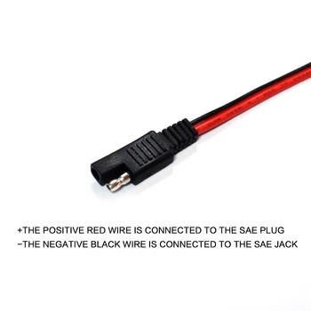 14AWG 36 CM 2-Pin SAE PVC Rýchle Odpojte Konektor na Batérie krokosvorkami Káblové Vedenia