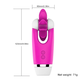 USB Nabíjateľné 12 Otáčania režim Lízanie Jazyk sexuálne hračky Klitorálny stimulácia Vibrátor pre Ženy, Dospelých, sexuálne produkty Erotické hračky