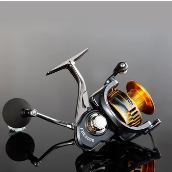 Hot Predaj All-Metal Spinning Fishing Cievky 2000-7000 Série 8-10 kg Presuňte Valcoch Kaprov Rybolovu Rieši Spinning Rybárske Náčinie