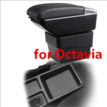 Pre Nová Škoda Octavia A7 opierkou box centrálny sklad obsah poľa skladovanie prípade, USB rozhranie, dekorácie, doplnky-2018