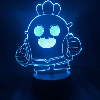 NOVÉ Cool biť hviezdy LED Nočné Svetlo Stolná Lampa RGB 7 Farba Chlapcov Deti Hračka spike USB Stolové Lampy Domova Vianočné Hračky