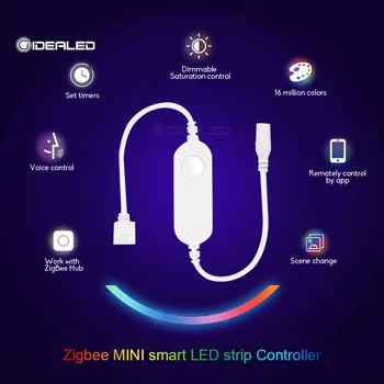 Smart LED Zigbee LED Pásy Radič RGB LED Pásy Svetla Radič 5-24V APLIKÁCIE Hlasové Ovládanie Práce s Alexa Echo SmartThings