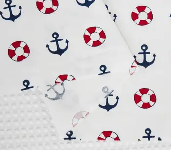 Naval kotvy Štýl Bavlnená Tkanina Meter DIY Textílie Textil Šitie Patchwork Textílie Pre Patchwork Detské Oblečenie posteľná bielizeň 50X160CM