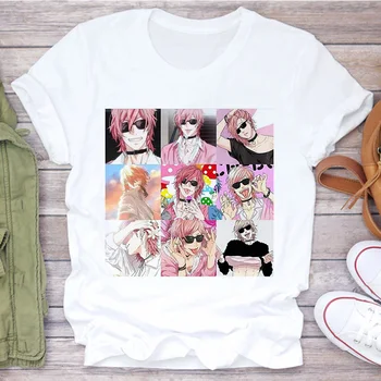 Yarichin Klub Japonské Anime Ženy T-shirt Oblečenie Harajuku Bežné Tees Plus Veľkosť Hip-hop Voľné Ulzzang Topy Vintage Tričko