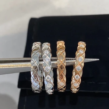 Horúce Značka Titánu Oceľové Šperky Pre Ženy Tenké C Rozdrviť Krúžky Silver Lozenge Prstene Zásnubné Geometrické Krúžky