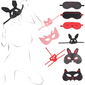 Bdsm Ženskej Kože Očná Maska & Bunny Dievča Sex Dospelých Produkty Sm Sexuálnu Hračku, Cosplay Masky Pre Dospelých Hry Maškaráda Strany Pleťové Masky