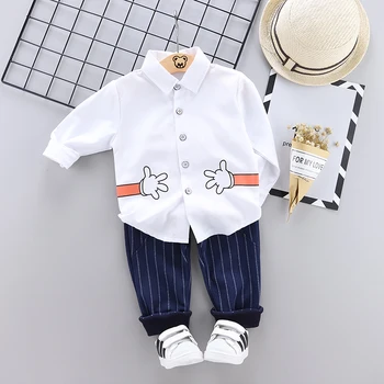 Baby Boy Oblečenie Set sa Deti Bavlna 2ks Dlho Puzdre Tričko+Nohavice Tlačené Karikatúra Dinosaura Outwear Bežné Vyhovovali Deťom Oblečenie
