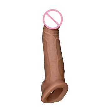 Rozšíriť Mäkký Penis Rukáv opakované použitie Kondómu Oneskorenie Ejakulácie Hračky Penis Extender Kohút Rukávy Spermií Skladovanie SexToys pre Mužov