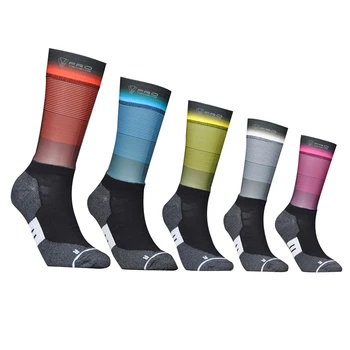 Nové Vlákna Tkaniny Cyklistické Ponožky Profesionálny Cyklistický Tím Aero Ponožky Vysokú Kvalitu Cestného Bicykla Proti Sklzu Kompresné Športové Ponožka