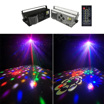 DJ LED Laserových Impulzov 4in1 DMX512 Fáze Účinok Svetlá Dobrá Diskotéka Narodeninové oslavy Svadby/Vianočné Dekorácie Kluby A Bar