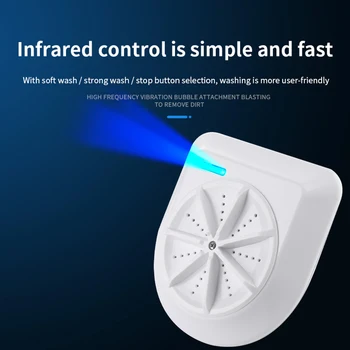 Mini práčka Osobné Rotujúcich Turbín Podložka, Prenosný Ultrazvukový Odstraňuje Špinu Podložka pre Cestovať Domov NÁS Plug