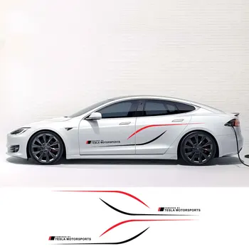 Pre Tesla Model s 3 S X P100D 2 KS Auto Tela, Dekorácie, Nálepky Dvere Auta Strane Samolepky Grafické Motorsport Odtlačkový Príslušenstvo