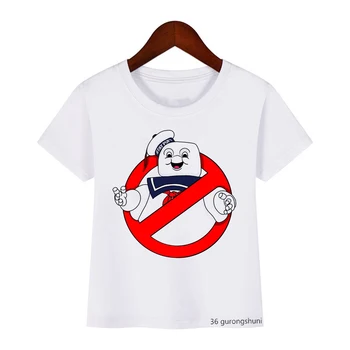 Vtipné chlapci t-shirt cartoon Starej Školy Ghostbuster tlač deti tshirt oblečenie letné hip hop dievčatá t košele, topy street oblečenie