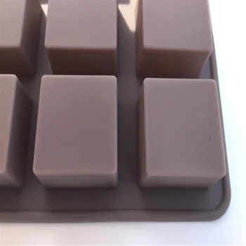 12 Dutín Mini Silikónových Brownie Formy pre Rúra Silikónové Čokoláda, Formy na Ľadové Kocky Zásobník Jelly Mydlo Maker Silikone Tortu Formy 343