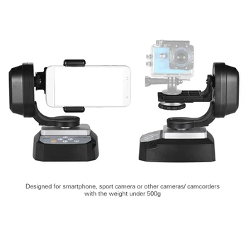ZIFON YT-500 Automatické Diaľkové Ovládanie Pan Tilt Motorizované Automatické Otáčanie Video Statív Hlavu Max pre iPhone 7/7 Plus/6