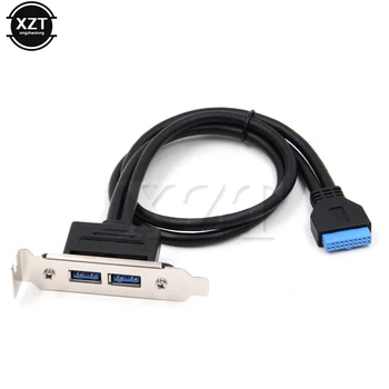 20 pin na Duálne Porty USB 3.0 Predlžovací Kábel Doska Panel Držiak Predlžovací Kábel pre PC Doske