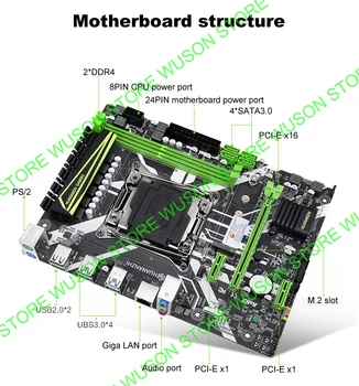 HUANANZHI X99-8M LGA2011-3 M-ATX základná Doska s HI-SPEED M. 2 NVMe SSD Slot CPU Xeon E5 2680 V3 Značky RAM 32 G(2*16 G) DDR4 2400