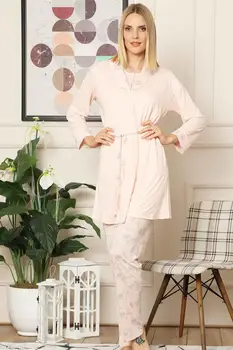 Yeni Kış Bahar Kadın Gecelik Sabahlık Kısa Kollu Pijama Setleri Sleepwear Pijama Takım Kalın Sıcak Oblečenie Pre Voľný Čas Cez Noc