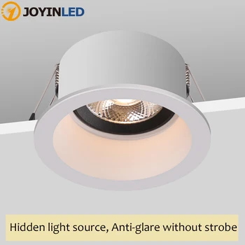 CRI90 Anti-glare LED 5W 7W 10W 12W Vložené Strop Downlight Okrúhle Zapustené Bodové Led Vnútorné Stropné svietidlo Pre Šperky