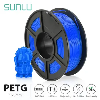 SUNLU 3D Tlačiarne Vlákna PETG 1.75 mm 1 KG Cievka S Plastovým Petg Vlákna Nie Bublina