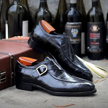 Klasický Vzor Krokodílej Business Ploché Topánky Mužov Dizajnér Formálne Šaty, Kožené Topánky pánske Mokasíny Valentine Darčeky Topánky
