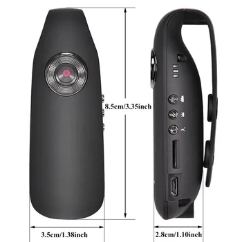 HD 1080P 130 Stupeň Mini Videokamera Detekcia Pohybu Dash Cam Policajný Orgán na Motocykel, Bicykel, Pohyb Kamery 560 MAh