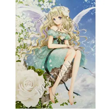Komiksu, anime dievča svadobné dekor Výšivky plné námestie /kolo živice diamond 5D DIY maľby, Mozaiky 3D Cross stitch auta nálepky