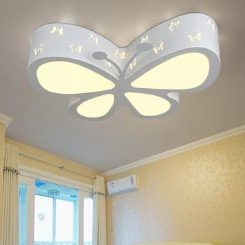 Moderné stručný deti spálňa farebný motýľ duté železa LED stropné svietidlo domov deco jedáleň akryl stropné svietidlo