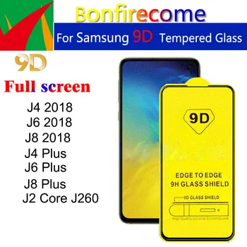 10Pcs 9D Plný Zakrivené Tvrdeného Skla Pre Samsung Galaxy J260F J2 J4 Core Screen Protector Pre Galaxy J4 J6 Plus J8 2018